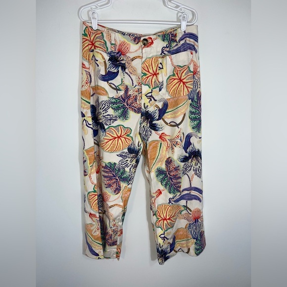 ANTHROPOLOGIE MAUVE The Colette Cropped Wide-Leg Pants Sarah Gordon Edition - Picture 2 of 15